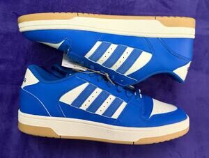 Adidas Men’s Size 9 Break Start Shoes Blue, And White With Gum Soles BNIB